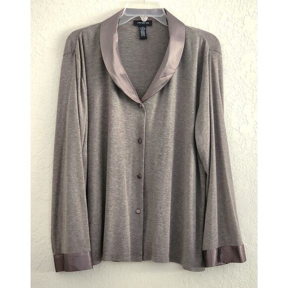 SWEATER-JONES NEW YORK-Taupe/Brown-Long Sleeves-Lightweight-Designer-Size XL - Picture 1 of 12